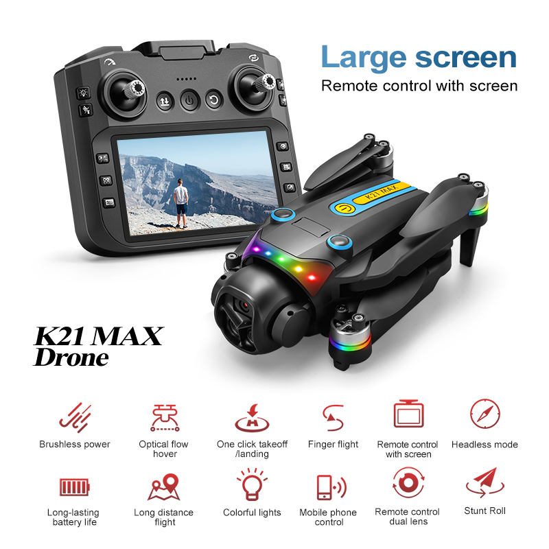 Drone Ae Rc - โดรนถ่ายภาพทางอากาศกลางแจ้ง กล้องคู่ ระบบไฟฟ้า 90 ° 120