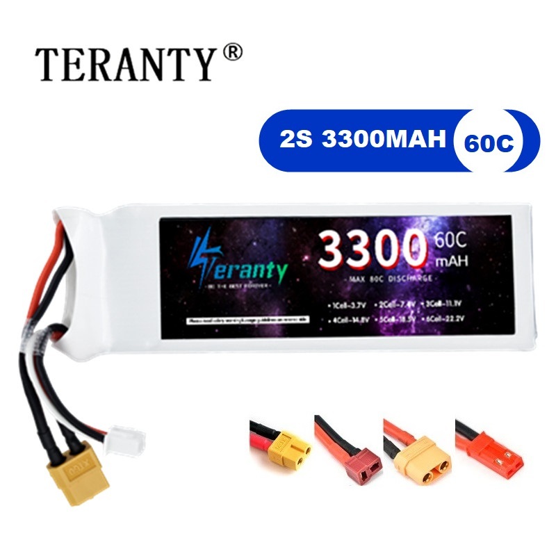 Drone Rc Leading - 2S 7.4V LiPo แบตเตอรี่ 3300mAh 60C