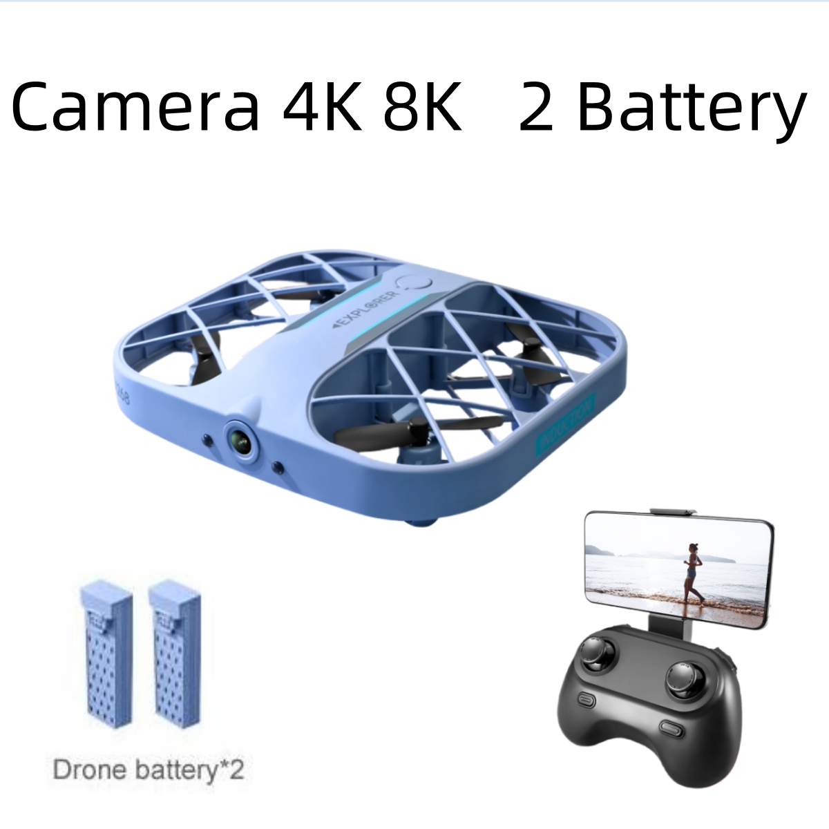 Drone Ae Rc - โดรน JJRC H107 FPV RC พร้อมแบตเตอรี่