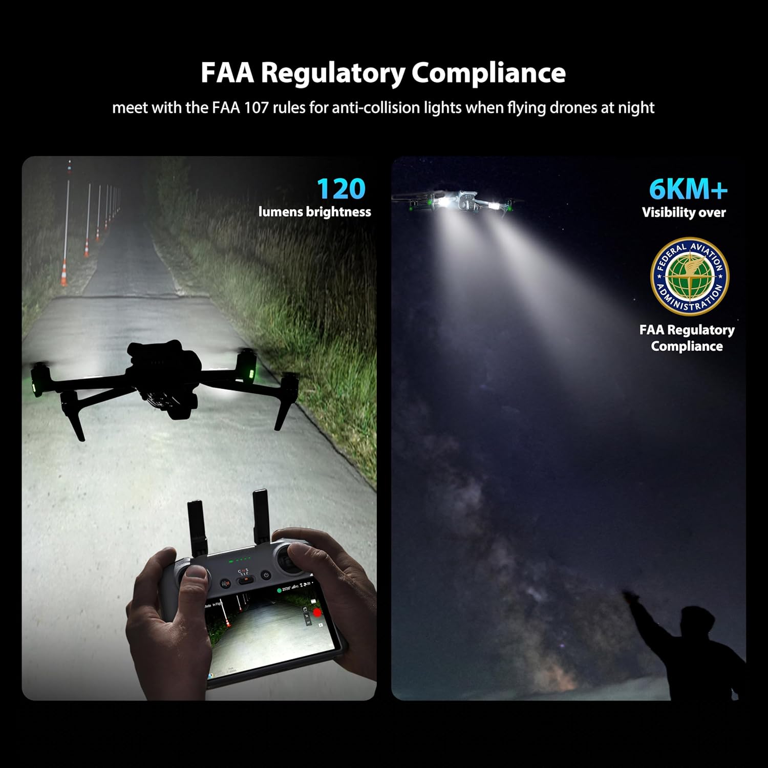 ไฟแฟลชป้องกันการชนสำหรับโดรน S - Drone Dji Rc Pro บทวิจารณ์และราคา