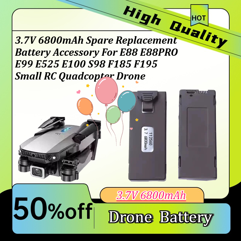 3.7V 6800mAh แบตเตอรี่สำรองอุป - Drone E88 Rc Quadcopter บทวิจารณ์และราคา